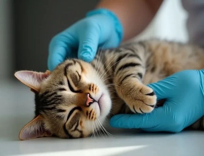 Specialist carefully handling a deceased cat with dignity in Kurunjang